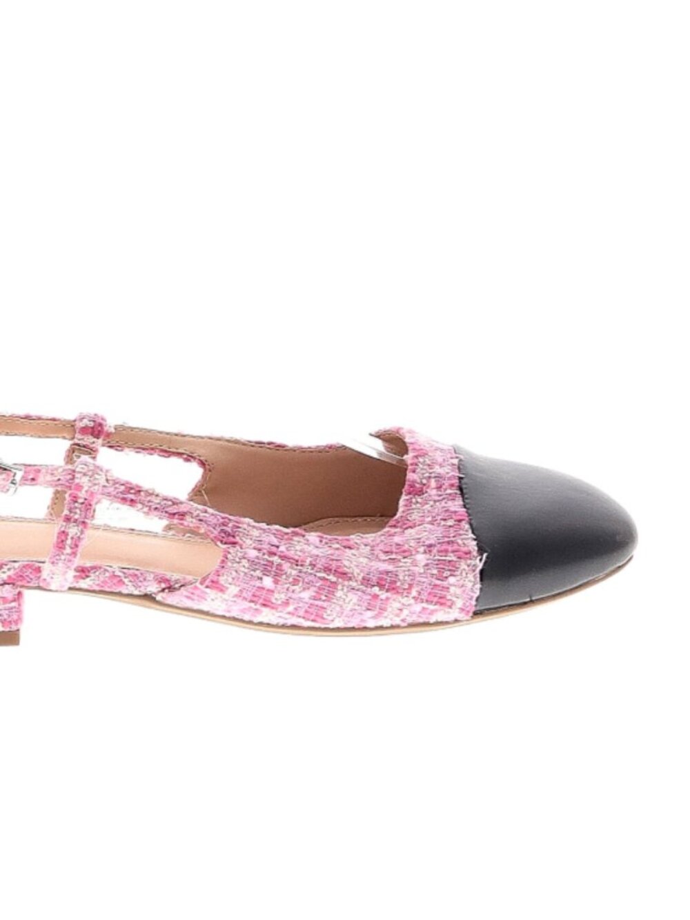 A New Day Chanel Style Cap Toe Tweed Slingbacks